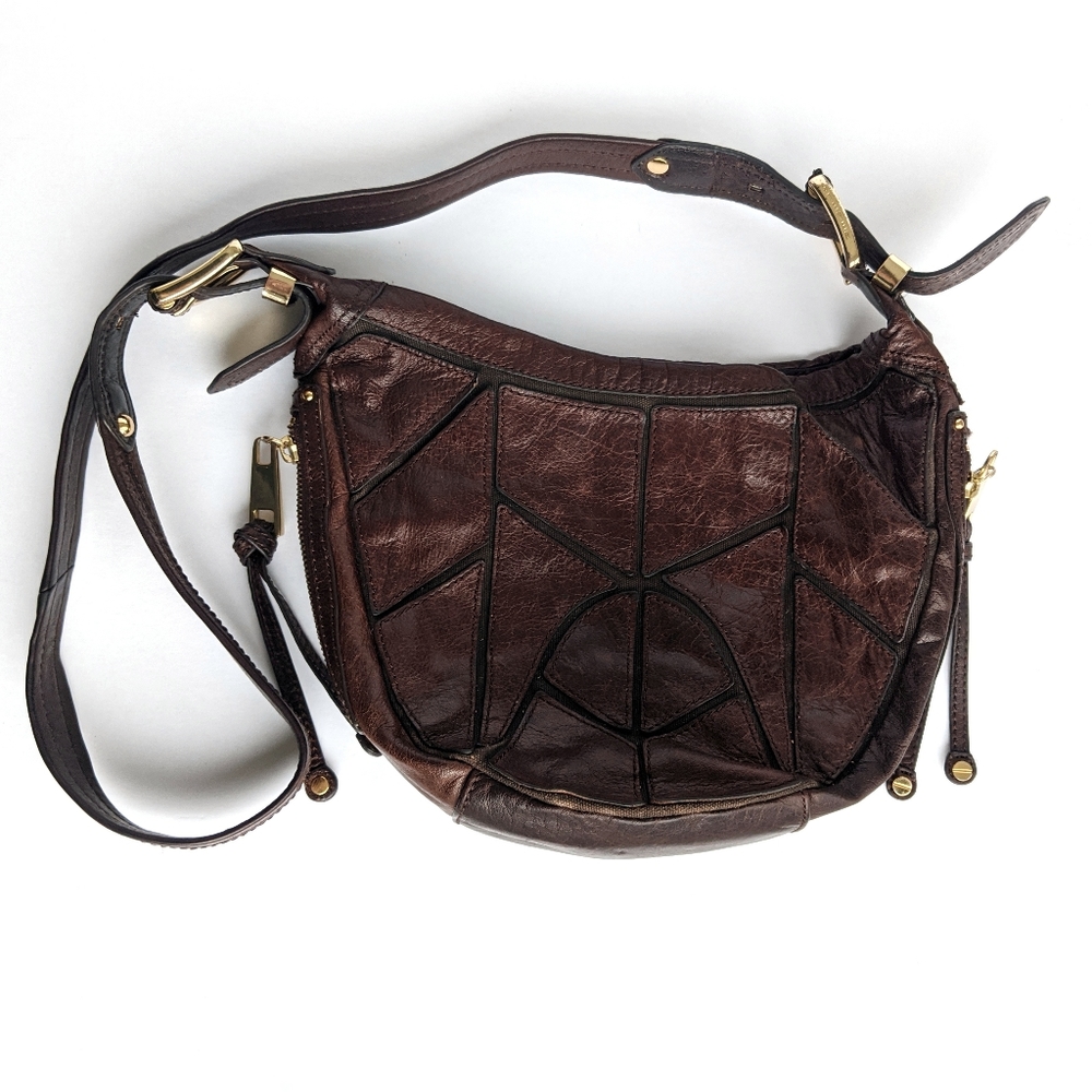 Steve Madden Mocha Brown Leather Cross Body Bag